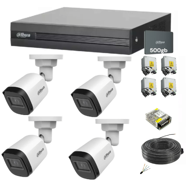 Producto - Kit 4 Camaras de Seguridad 1080p Dahua