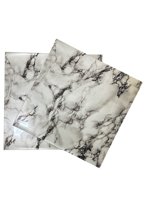 Producto - Placa Autodhesiva Simil Marmol 60x60 Blanca Marmol Pack x2