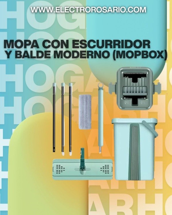 Producto - MOPA C/ ESCURRIDOR Y BALDE MODERNO (MOPBOX)