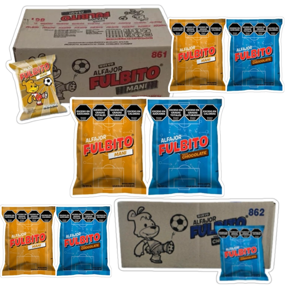 Producto - Alfajor fulbito relleno (bulto 40x30gr)