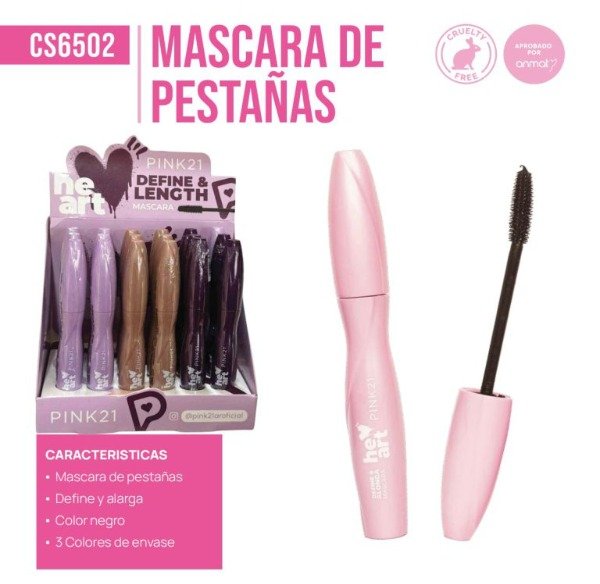 Producto - MÁSCARA DE PESTAÑAS HEART - PINK 21
