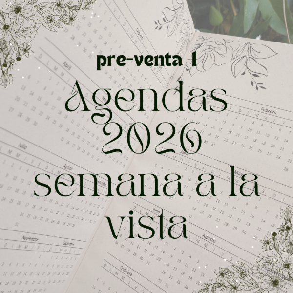 Producto - Pre-venta 1  agendas 2026 semanales