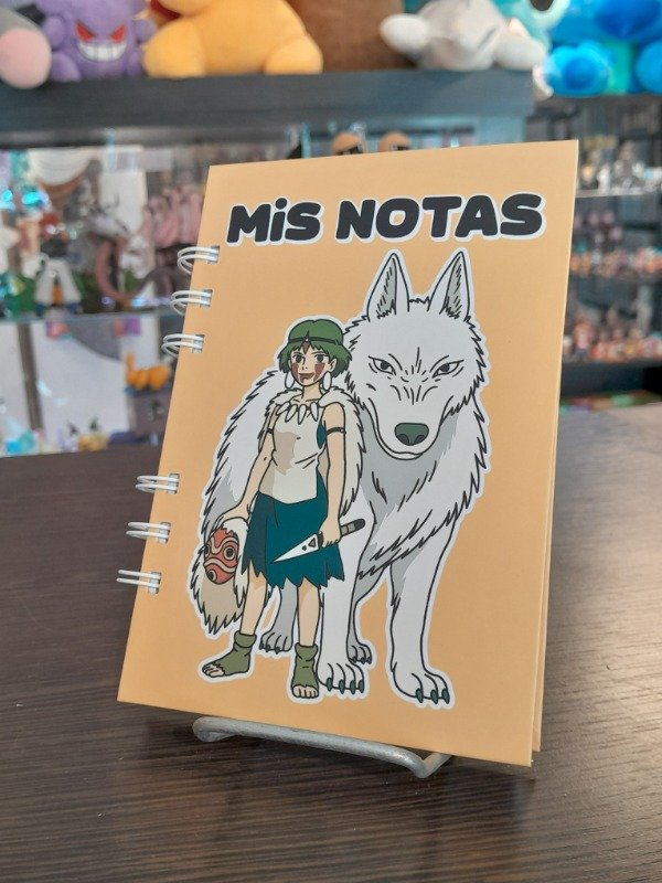 Producto - Anotador A6 con espiral -  La Princesa Mononoke