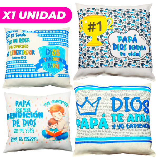Producto - PROMO PAPÁ Almohadon Sublimado 28 X 28 Cm Varios Modelos (PACK X 1 UNIDAD)