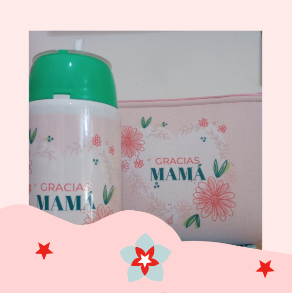 Producto - Set de mate listo + Portacosméticos GRACIAS MAMÁ