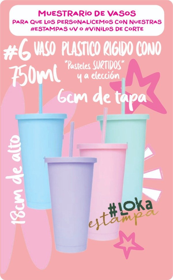 Producto - #6 Vaso Plástico Rígido Cono x750ml