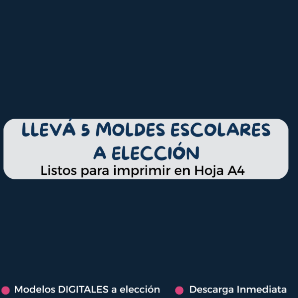 Producto - Pack 5 Moldes Escolares