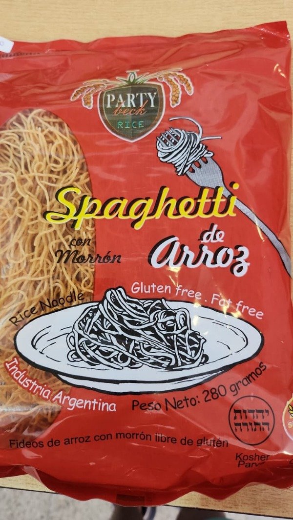 Producto - Spaguetti de Arroz con Morron
