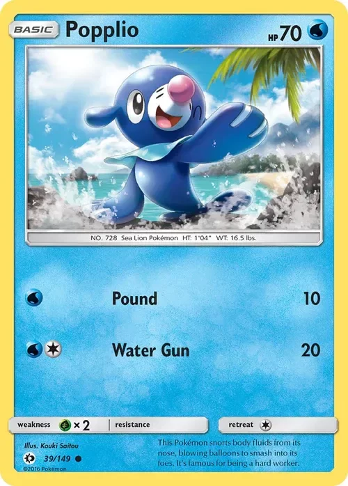 Producto - Popplio - 39/149 - Sun and Moon