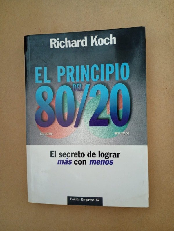 Producto - El principio del 80 20 - Richard Koch - Paidós 1998