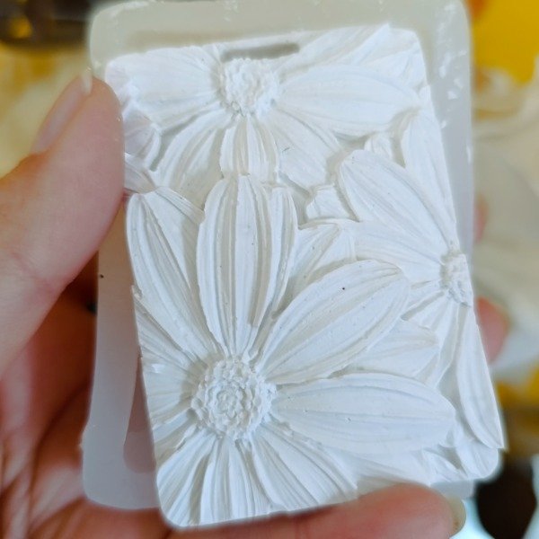 Producto - Molde de silicona - Tag con flor