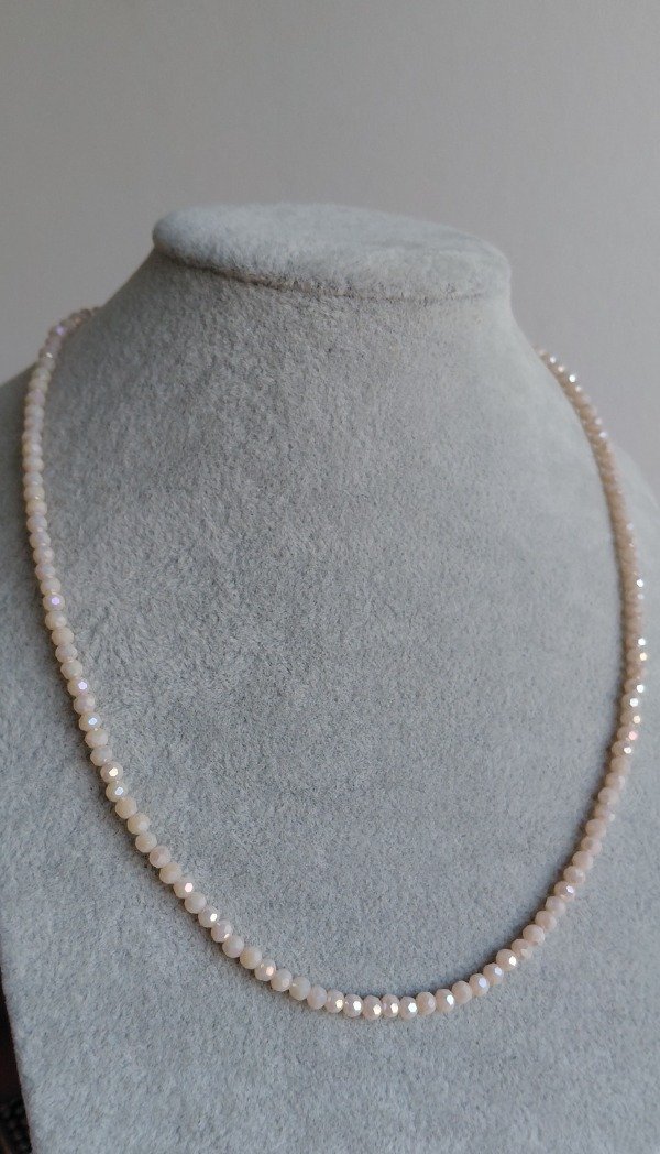 Producto - Collar de Plata 40cm con Cristales - 1