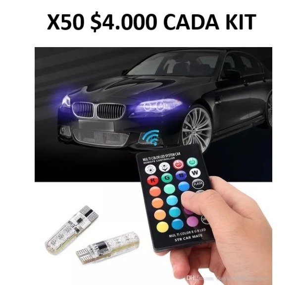Producto - PROMOCION DE KIT T10 RGB CON CONTROL A 4.000 PESOS CADA KIT X 50 UNIDADES