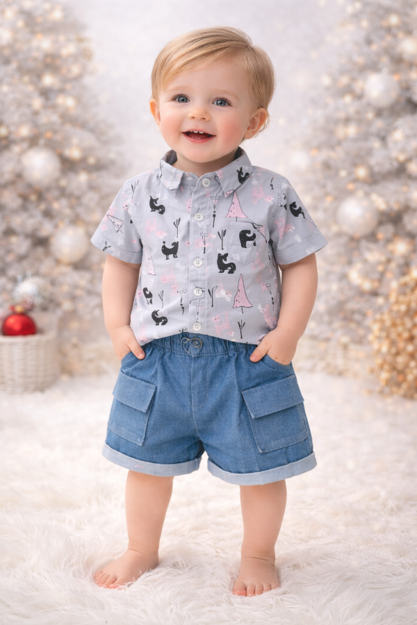 Producto - CURVA CONJUNTO ERIC (CAMISA + SHORT CARGO)