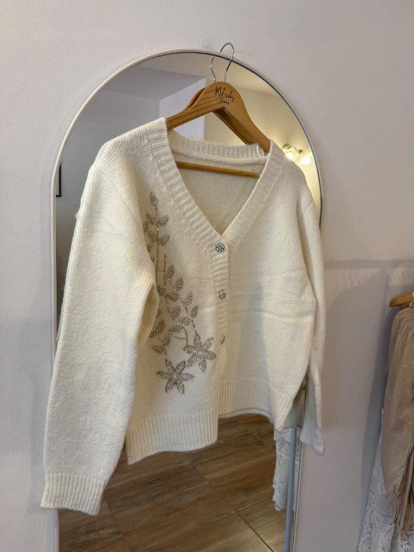 Producto - Cardigan lana Eva en crema