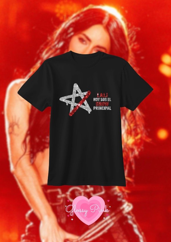 Producto - Remera  Lali Hoy Sos El Show Principal - VINILO TEXTIL GLITTER