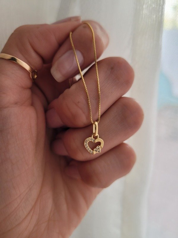 Producto - Gargantilla doble minis corazones - Enchapado en oro