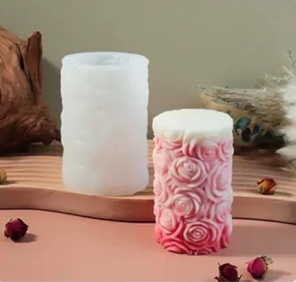 Producto - MOLDE SILICONA TUBO ROSAS GRANDES H25-001C10