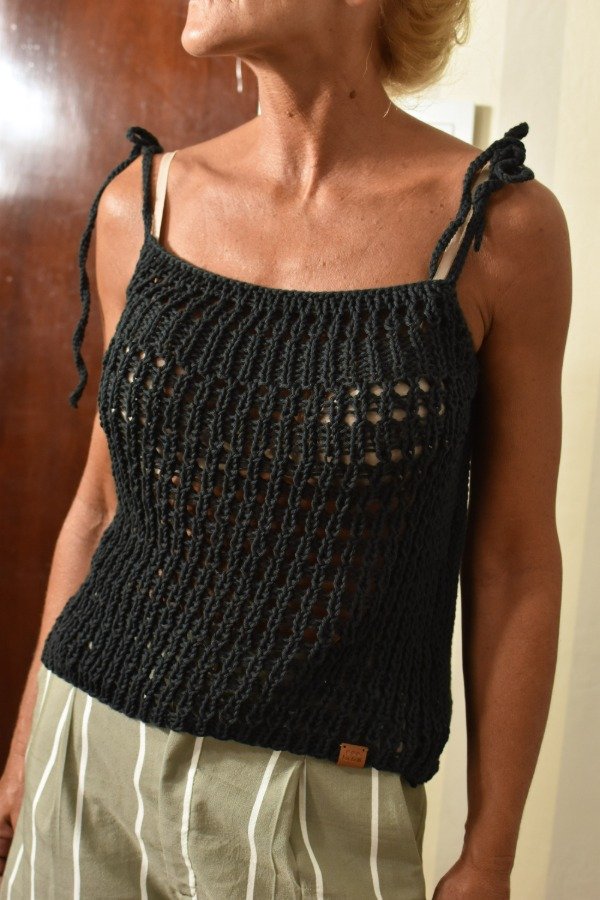 Producto - Musculosa Lluvia - Negra