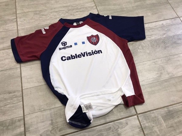 Producto - Camiseta retro de San Lorenzo Signia blanca - 0