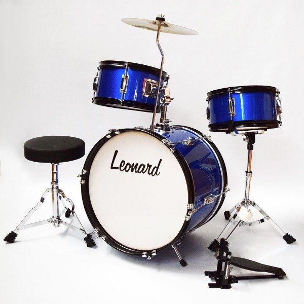 Producto - LEONARD BATERIA PARA NIÑOS 16" 3 CUERPOS CON PLATILLO, PALILLOS Y BANQUETA - 2