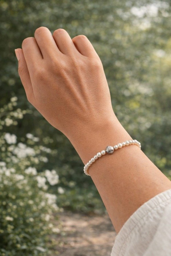 Producto - Pulsera de Perlas con Dije Almeja