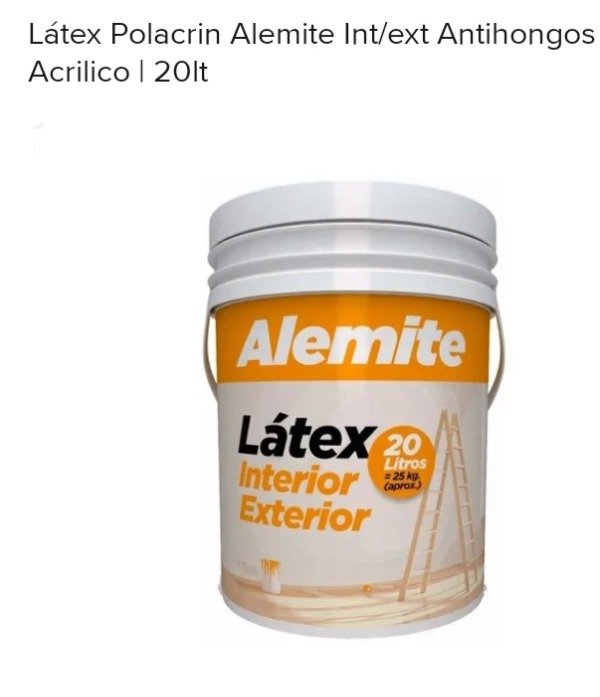 Producto - Latex Int-Ext Alemite de Polacrin x 20 lts