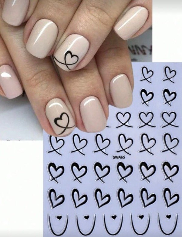 Producto - Stickers corazon negro