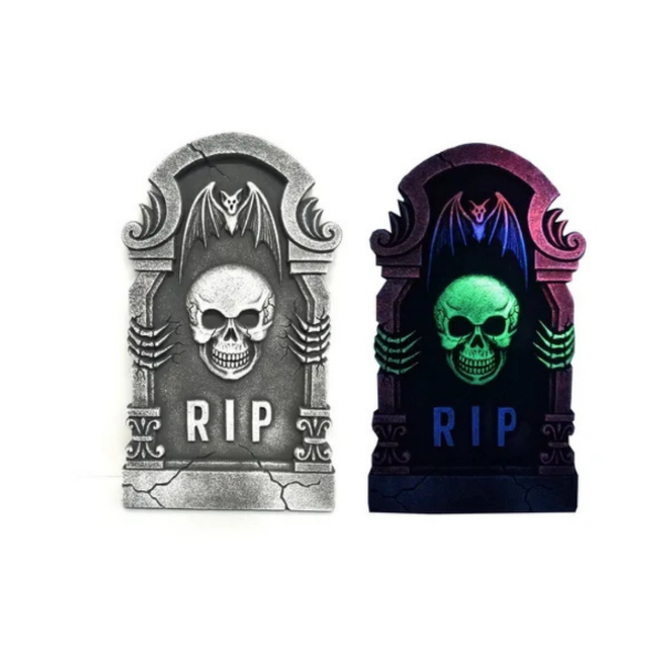 Producto - Lápida glow brilla bajo luz negra (56x33x2cm)