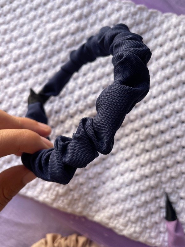 Producto - Vincha scrunchie azul