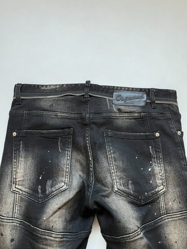 Producto - Dsquared2 Distressed Paint Splatter Biker Denim Jeans - 5