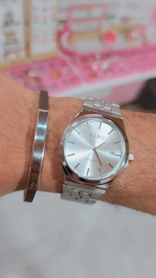 Producto - Reloj casio metal hombre dial blanco