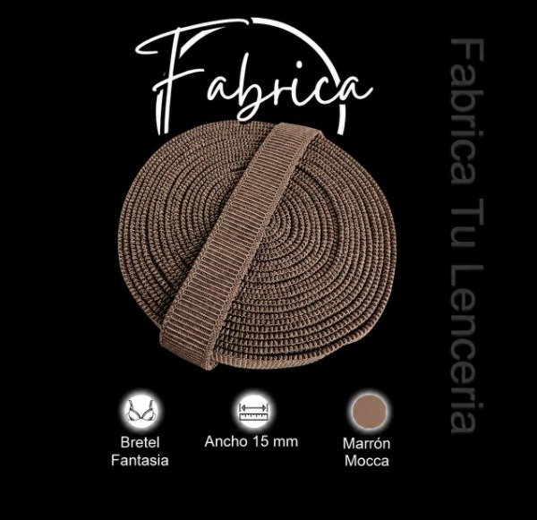 Producto - Bretel Mocca 15mm fantasía nylon (1 metro)