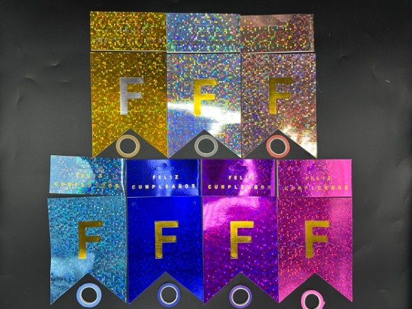 Producto - YJ0559 Banderin Feliz Cumpleaños Holografico