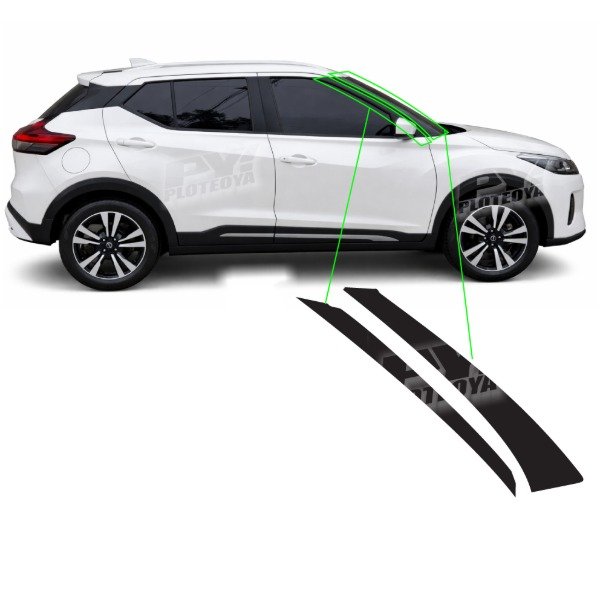 Producto - Calco Parantes para Nisasn Kicks 2017 al 2025 - Delanteras Lado Acompañante