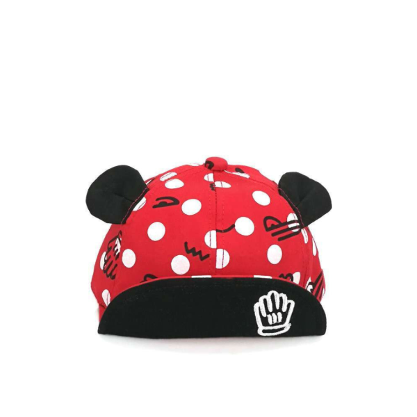 Producto - Gorra con visera lunares ROJO