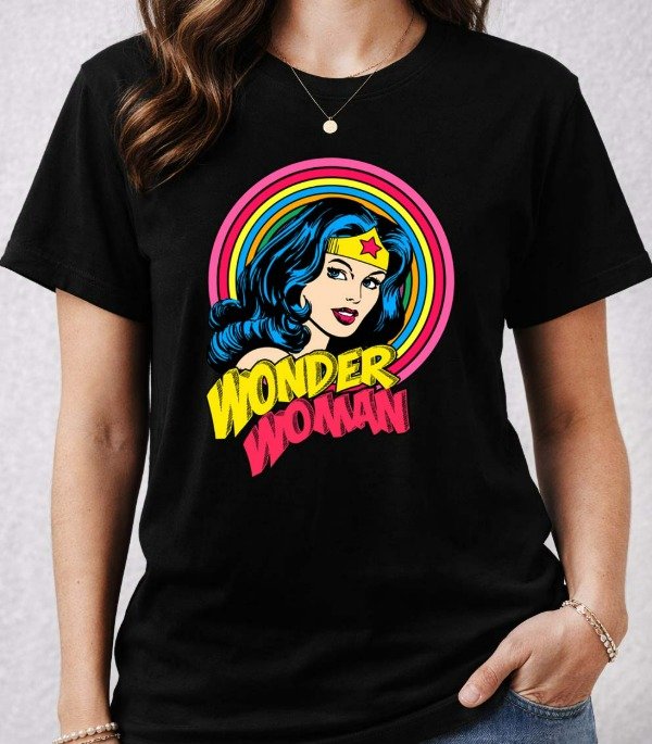 Producto - Remeras negras Unisex Personajes Retro - 7