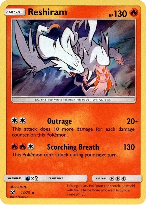 Producto - Reshiram - 14/73 - Shining Legends - Holo