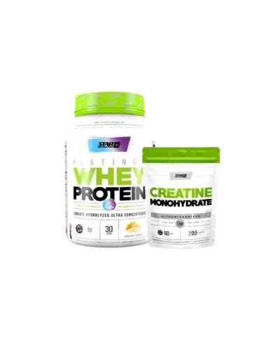 Producto - Combo Masa Muscular Star Nutrition (PROTEINA EN TARRO Y CREATINA DOY PACK)