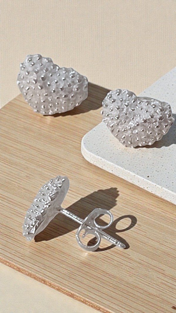 Producto - Aro de Plata 925 corazon punteado aparente