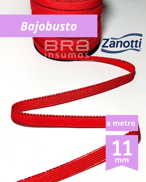 Producto - Bajobusto Primavera 11 mm - Rojo (x Metro)