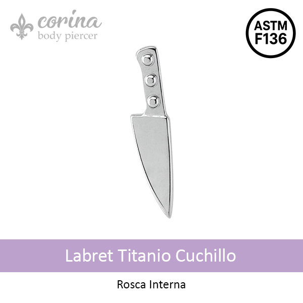 Producto - Labret Titanio Cuchillo