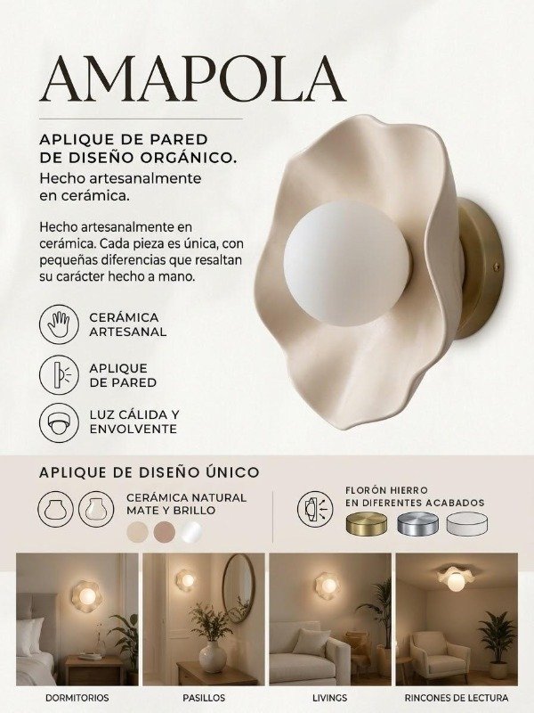 Producto - Aplique de pared/techo Amapola (PRECIO LANZAMIENTO) - 7