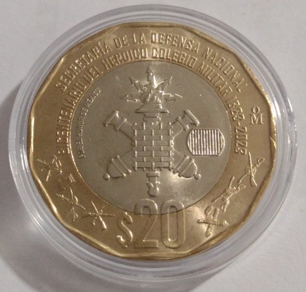 Producto - México 20 pesos 2023. Bicentenario del heróico Colegio Militar - 2