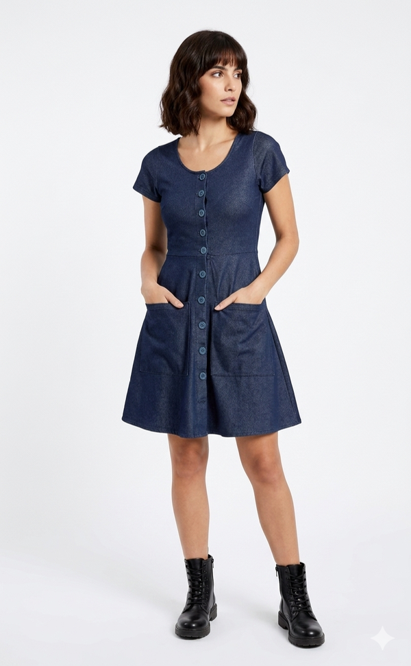 Producto - Vestido simil jean Manga corta