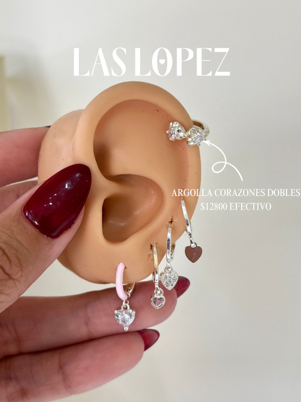 Producto - ARGOLLA CORAZONES DOBLES