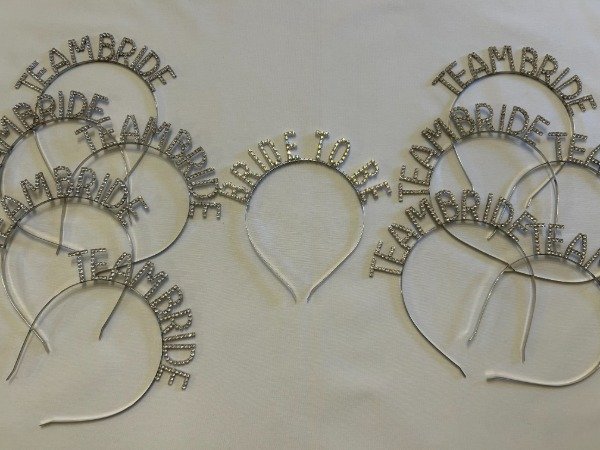 Producto - Vinchas  Strass Pack x 10 Unidades Bride o Bride To be  + Team bride