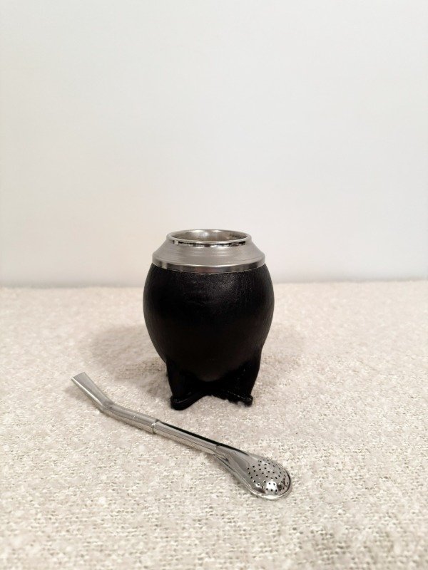 Producto - MATE TORPEDO NEGRO DE CALABAZA + BOMBILLA