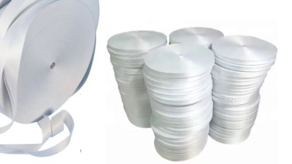 Producto - Cinta Lanyard Color blanco. Ancho 2 cm. Rollo x 100m SUBLIMABLE