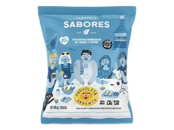 Producto - Tostaditas de arroz sabor provoleta argenta Nuestros Sabores